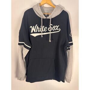 47 Brand Chicago White Sox Shortstop Hoodie Blue Gray Colorblock Streetwear XL